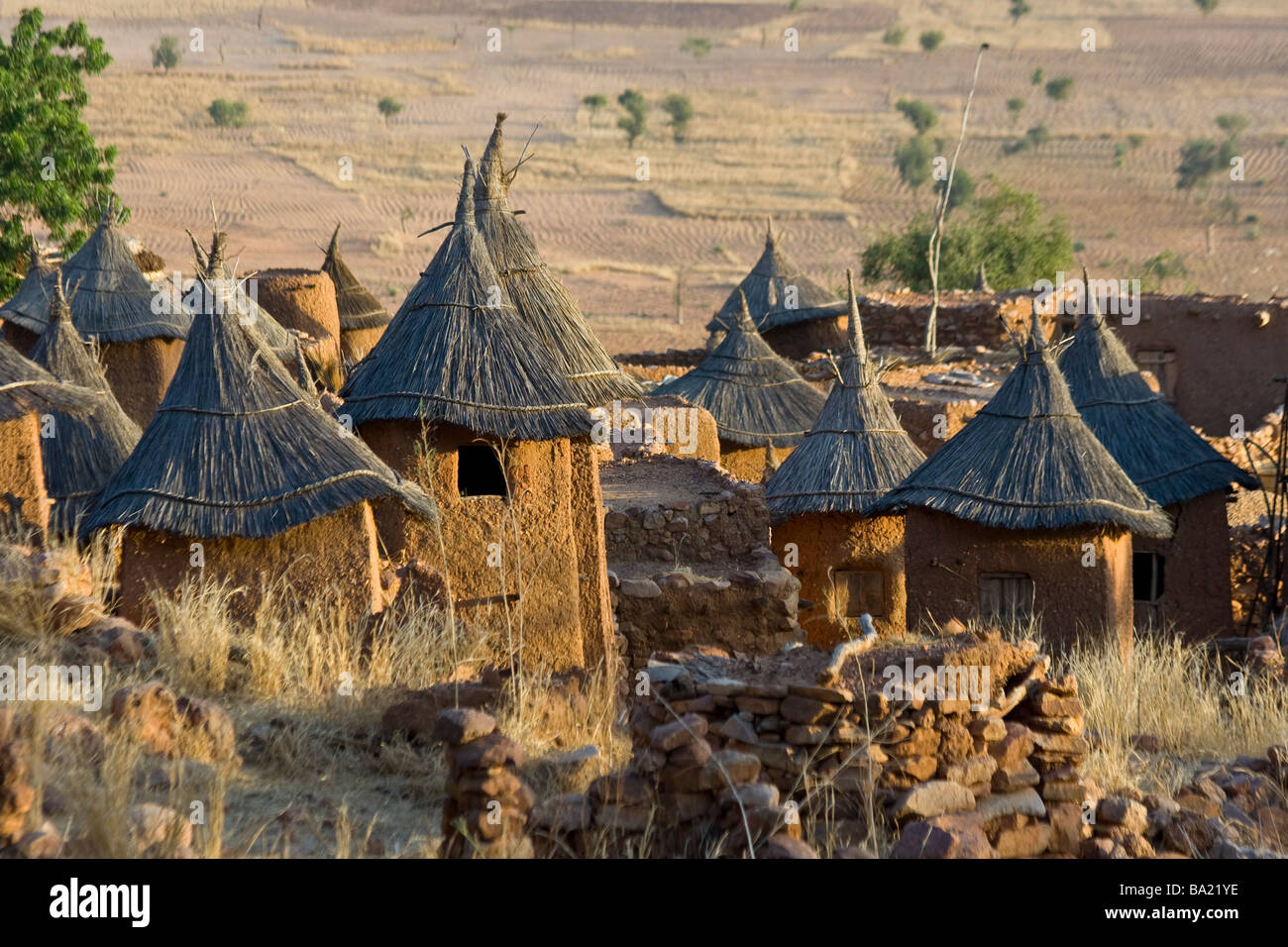Youga Na villaggio nel Pays Dogon del Mali Foto Stock