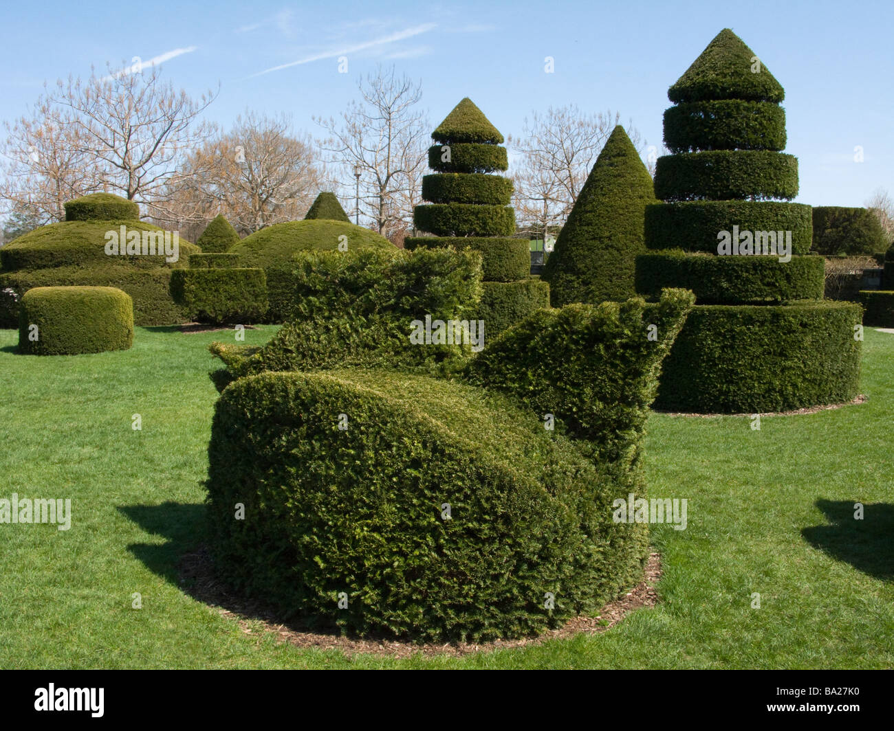 Topiaria da giardino botanico Longwood Gardens Kennett Square CHESTER COUNTY PENNSYLVANIA USA Foto Stock