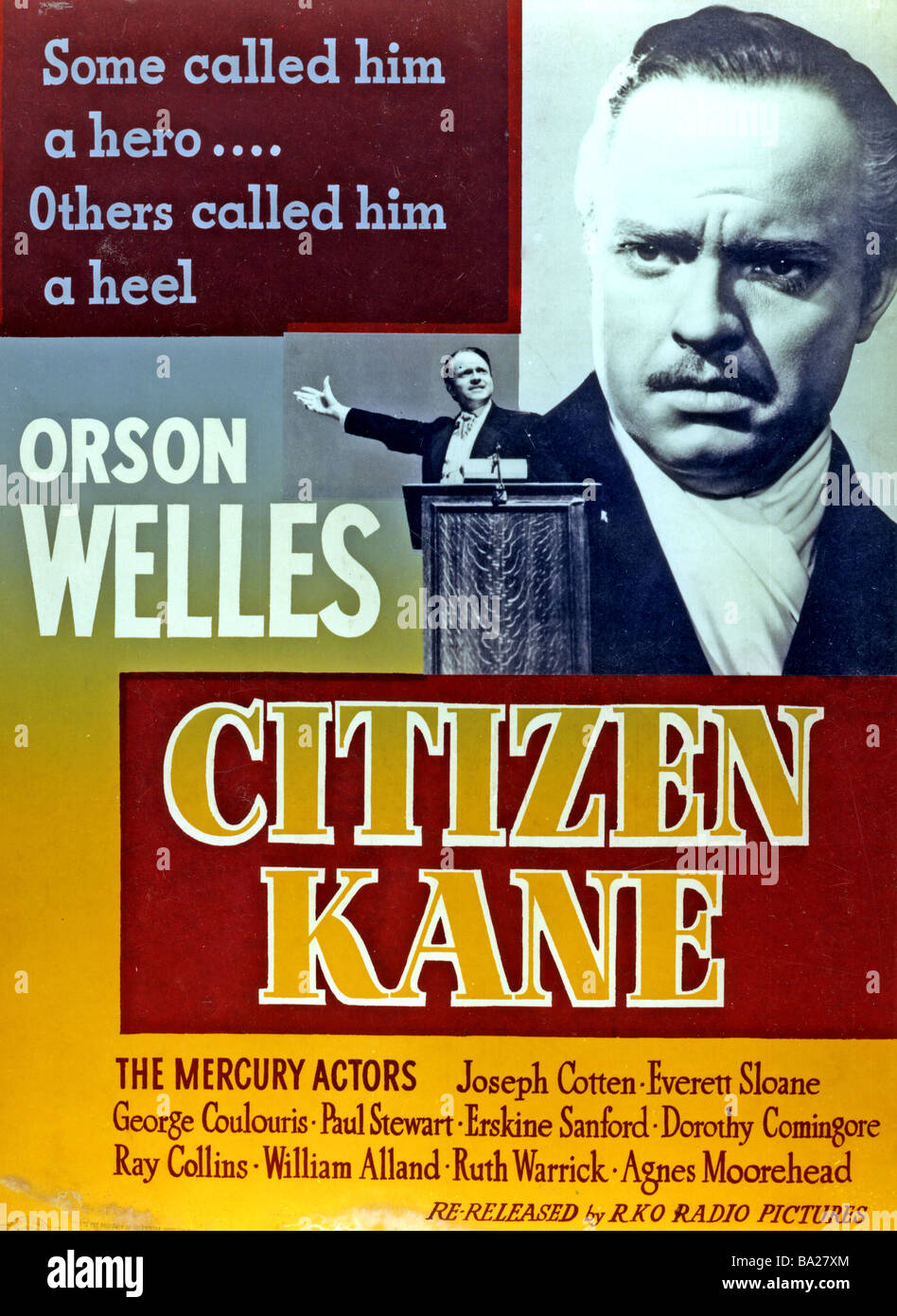 Cittadino KANE Poster per 1941 RKO film con Orson Welles Foto stock - Alamy