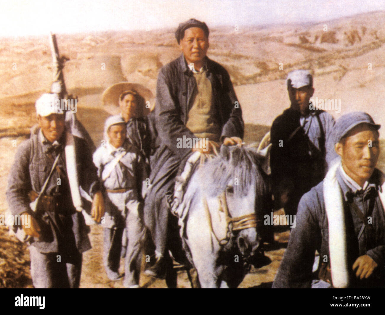 MAO Tse-tung cinese leader comunista durante la Grande marzo 1934-36 Foto Stock