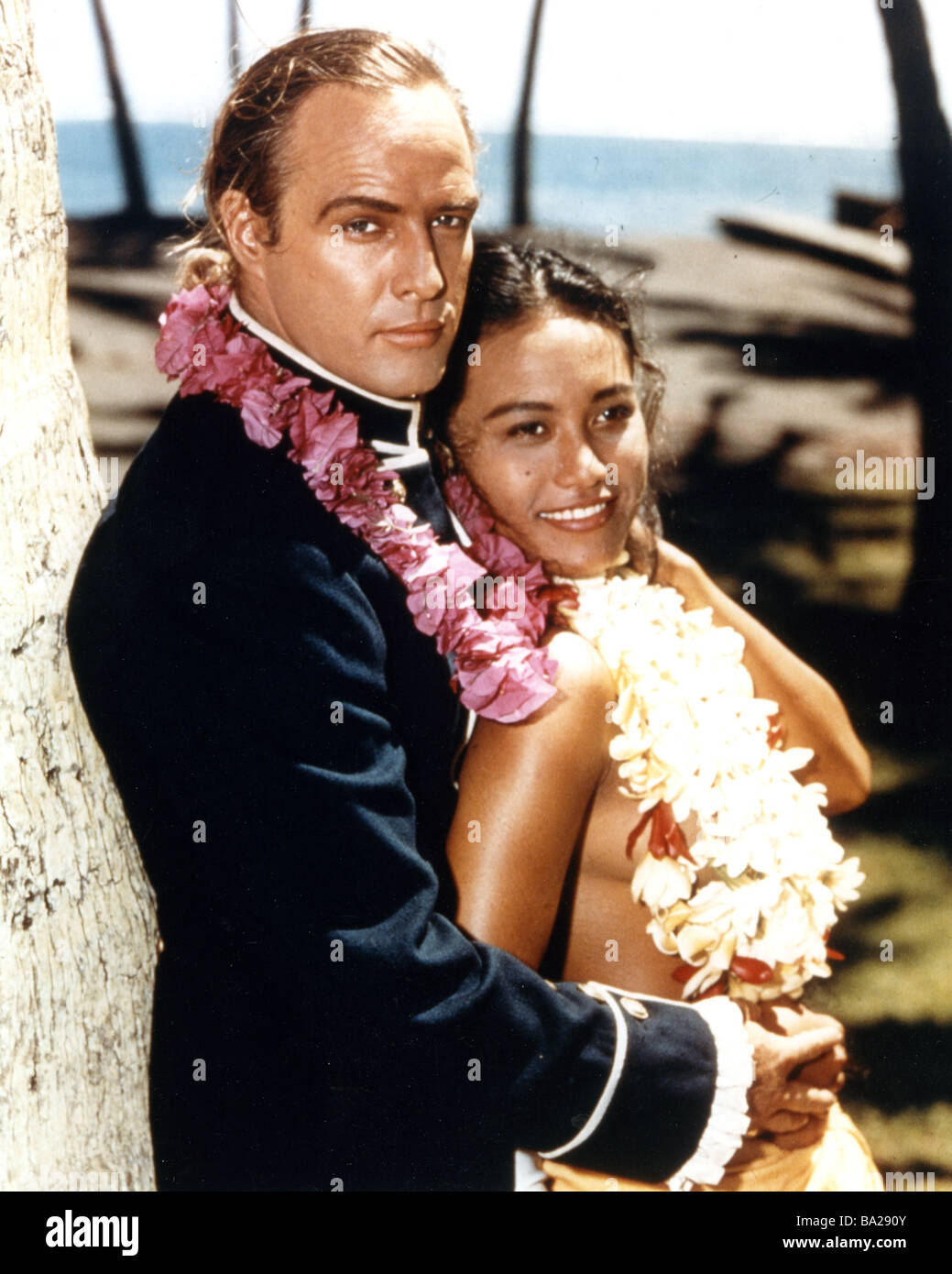 L'ammutinamento del Bounty 1962 MGM film con Marlon Brando Foto stock - Cast Of Mutiny On The Bounty 1962