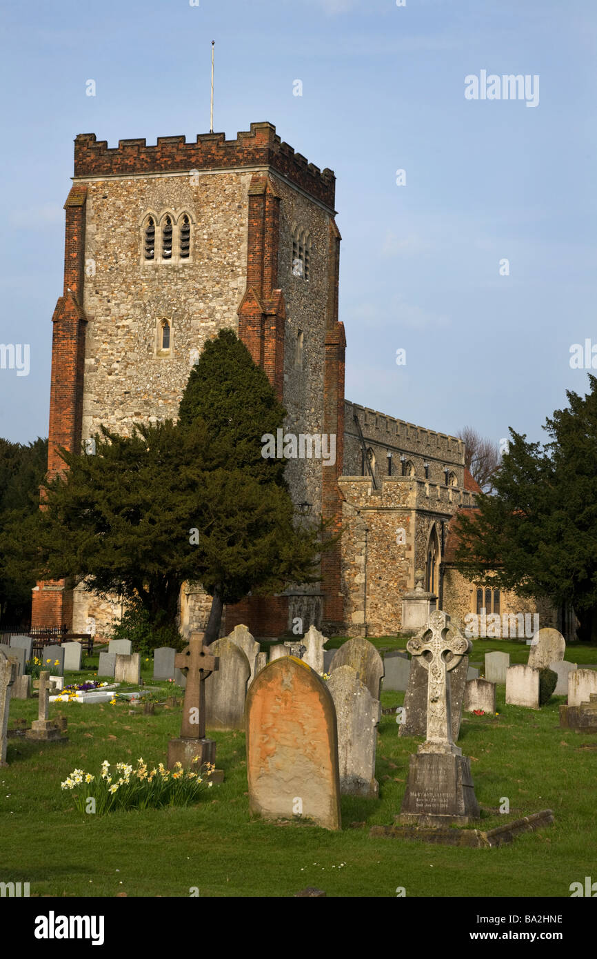 Essex villaggio chiesa Foto Stock