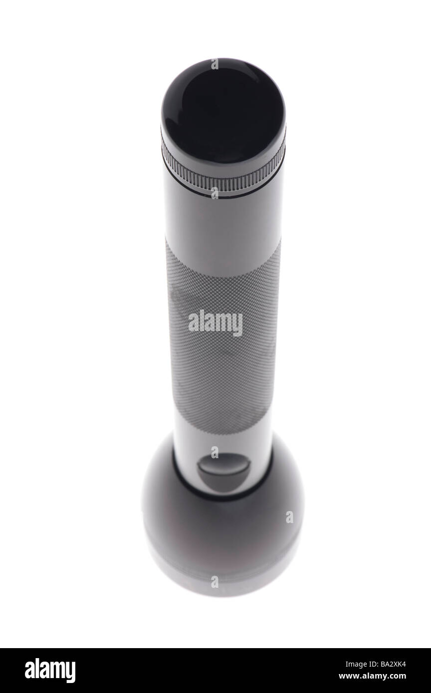 Oggetto sullo strumento bianco torcia elettrica Foto Stock