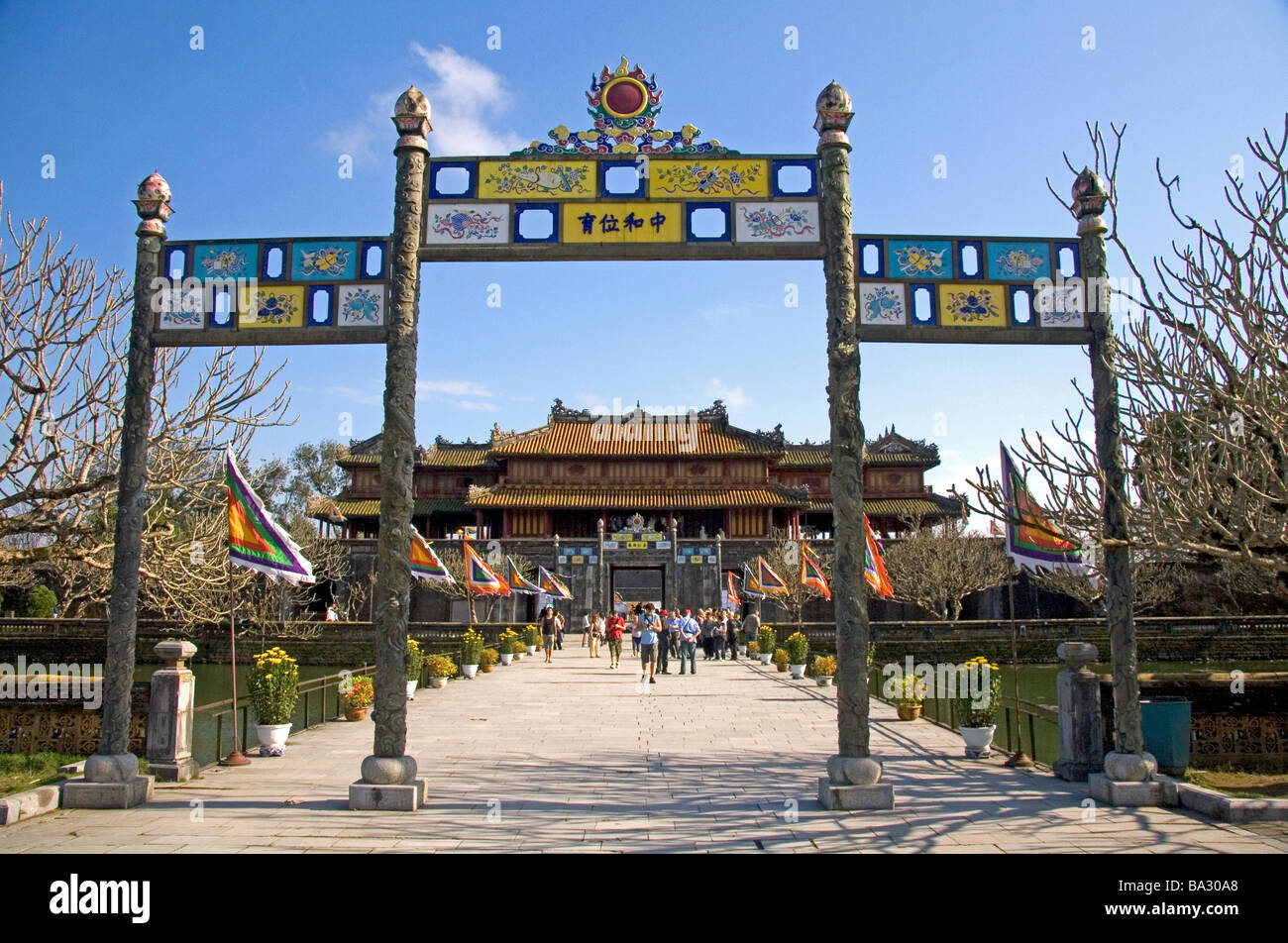La cittadella imperiale di Hue Vietnam Foto Stock
