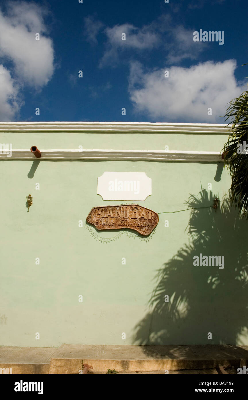 CUBA Trindad segno per il Piano Bar Marzo 2009 Foto Stock