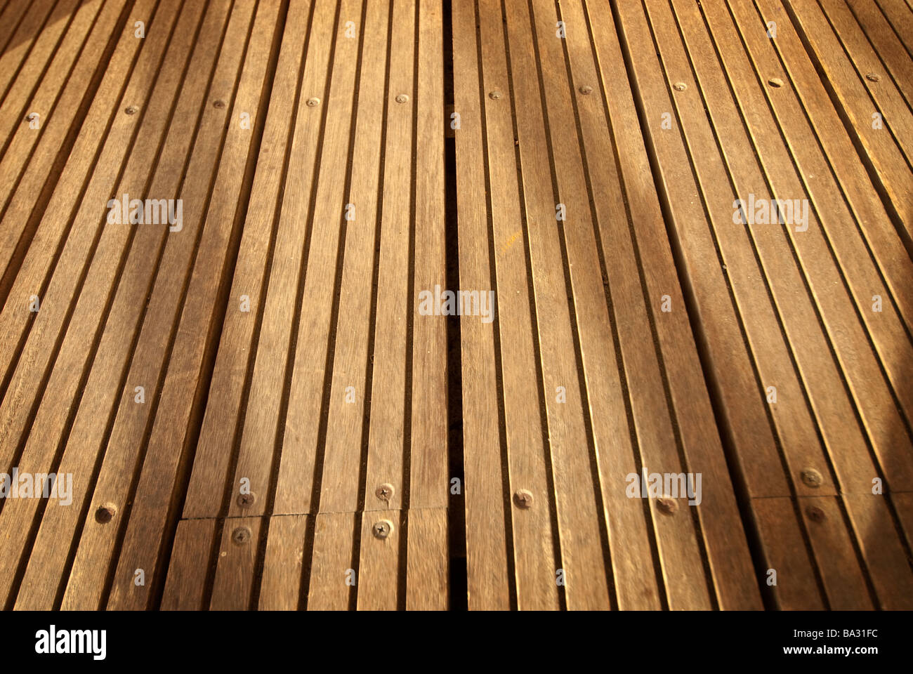 decking di legno Foto Stock