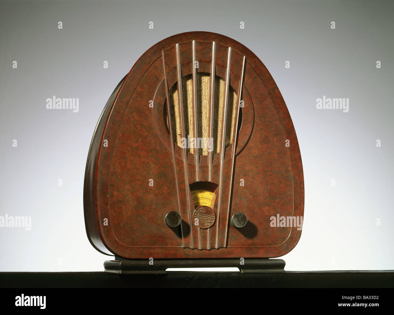 Nostalgia tubo-radio company-logo di 'Philip' alcuna proprietà di rilascio della radio vecchio antiquato elettro-apparecchio radio radio-destinatari Foto Stock