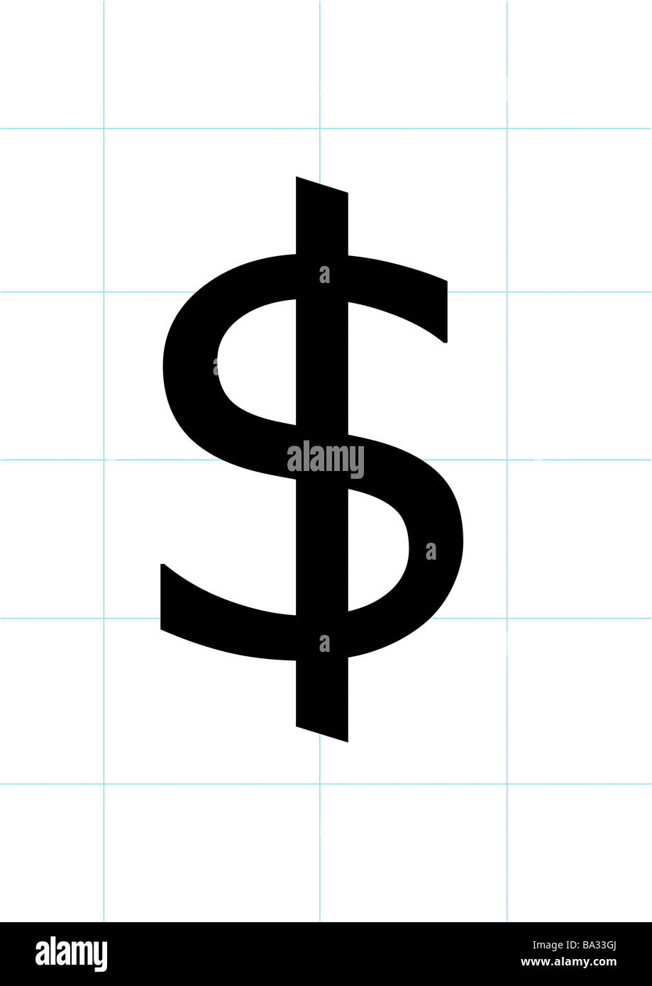 Schermate dollaro blu-nero segni monetari USA-segni monetari il simbolo di cambio dollaro-linea linee nette simbolo economia finanze Foto Stock