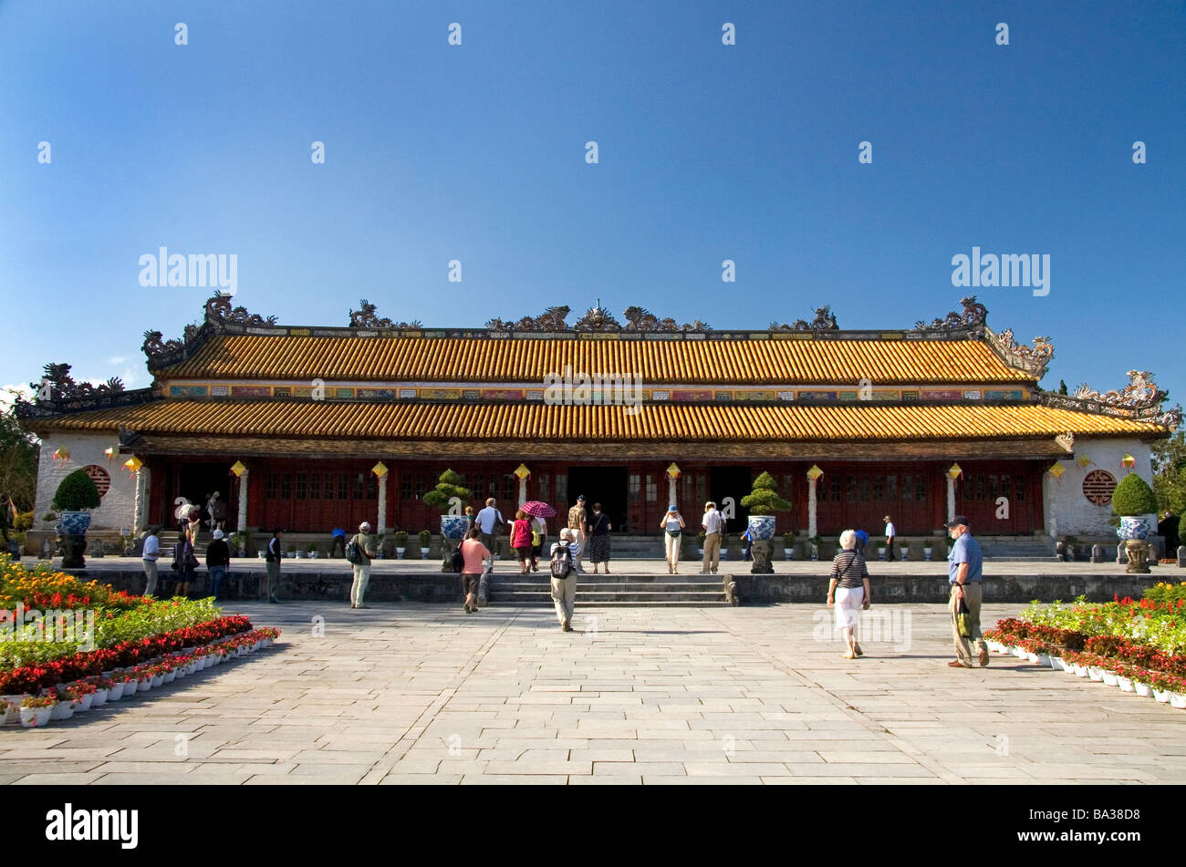 Thai Hoa tempio presso la cittadella imperiale di Hue Vietnam Foto Stock