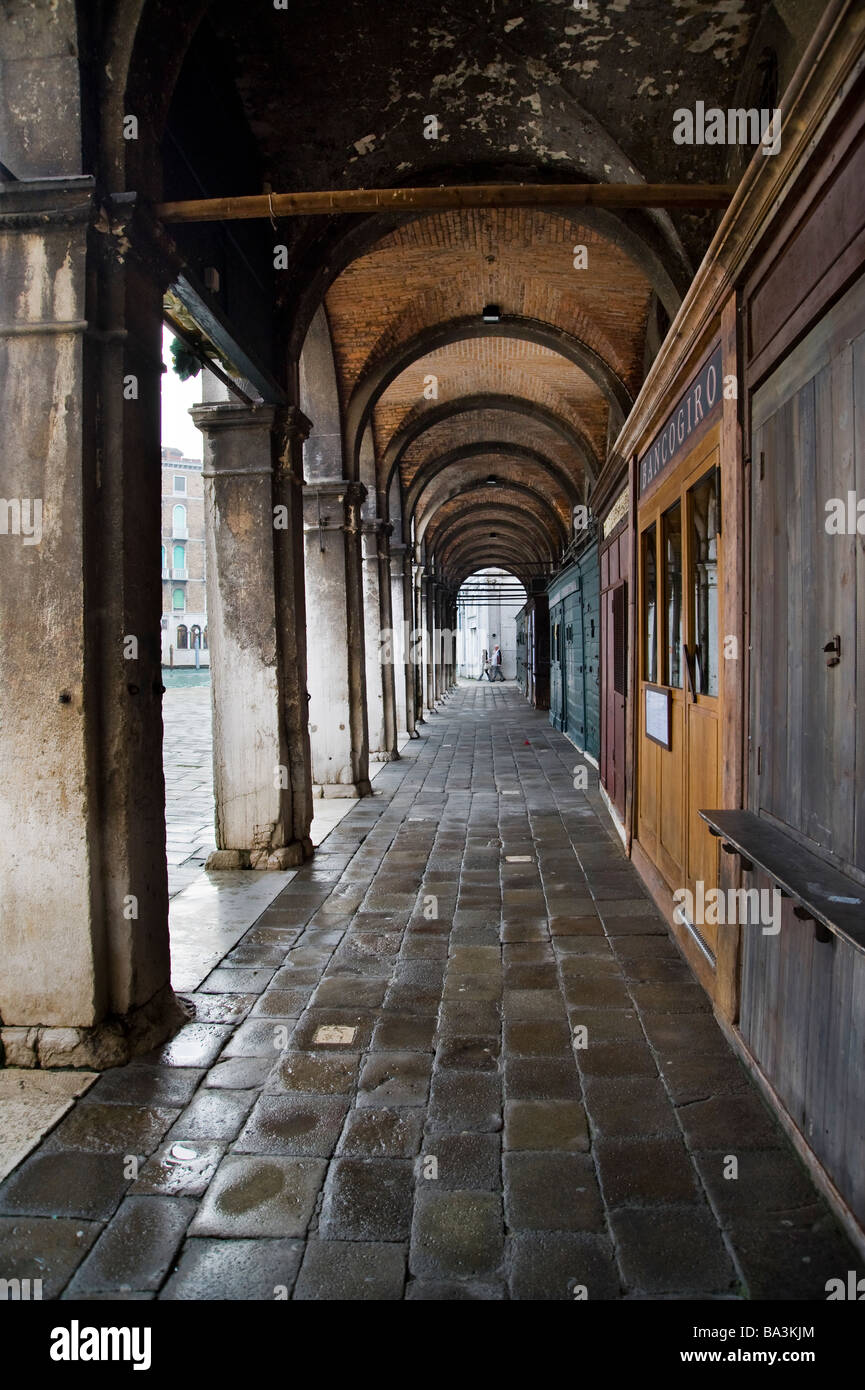 Sotoportego de l'Erberia, Venezia, Italia. Foto Stock