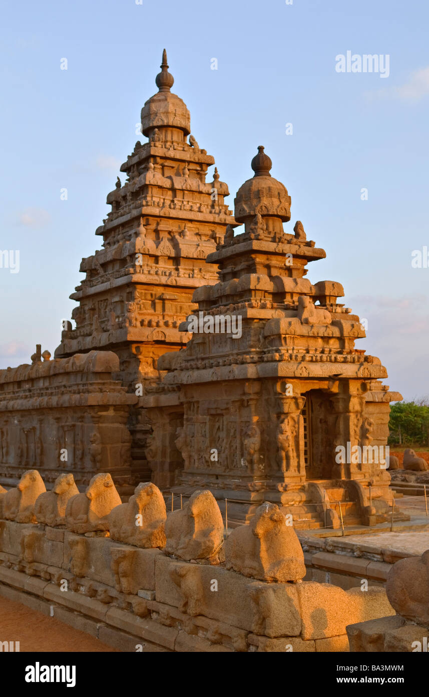 Tempio Shore Mahabalipuram Tamil Nadu India Foto Stock