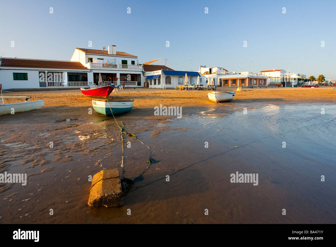 Città di spiaggia di El Rompido mucipality di Cartaya provincia di Huelva comunità autonoma di Andalusia Spagna soutwestern Foto Stock