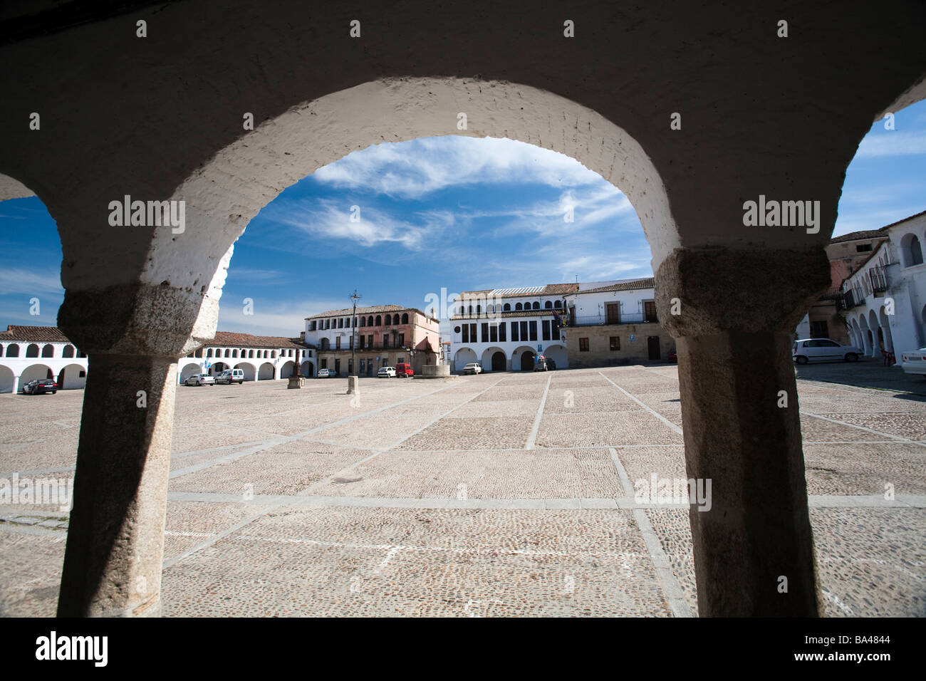 Piazza Principale Garrovillas de Alconetar Caceres Spagna Foto Stock