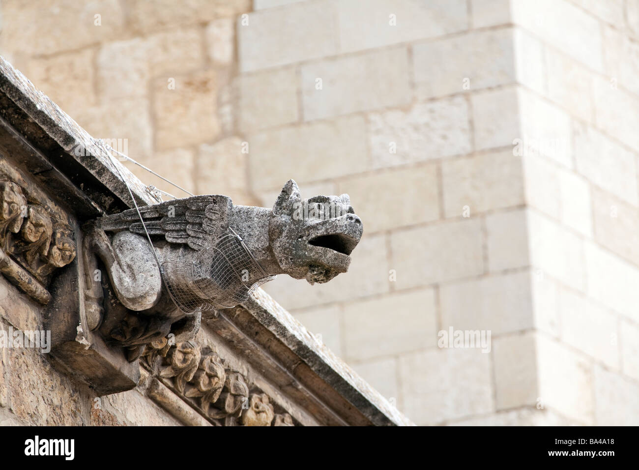 Gargoyle gotica Cattedrale della città di Leon comunità autonoma di Castilla y Leon Spagna settentrionale Foto Stock