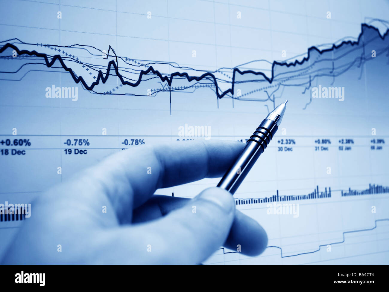 Indice del mercato azionario. Foto Stock