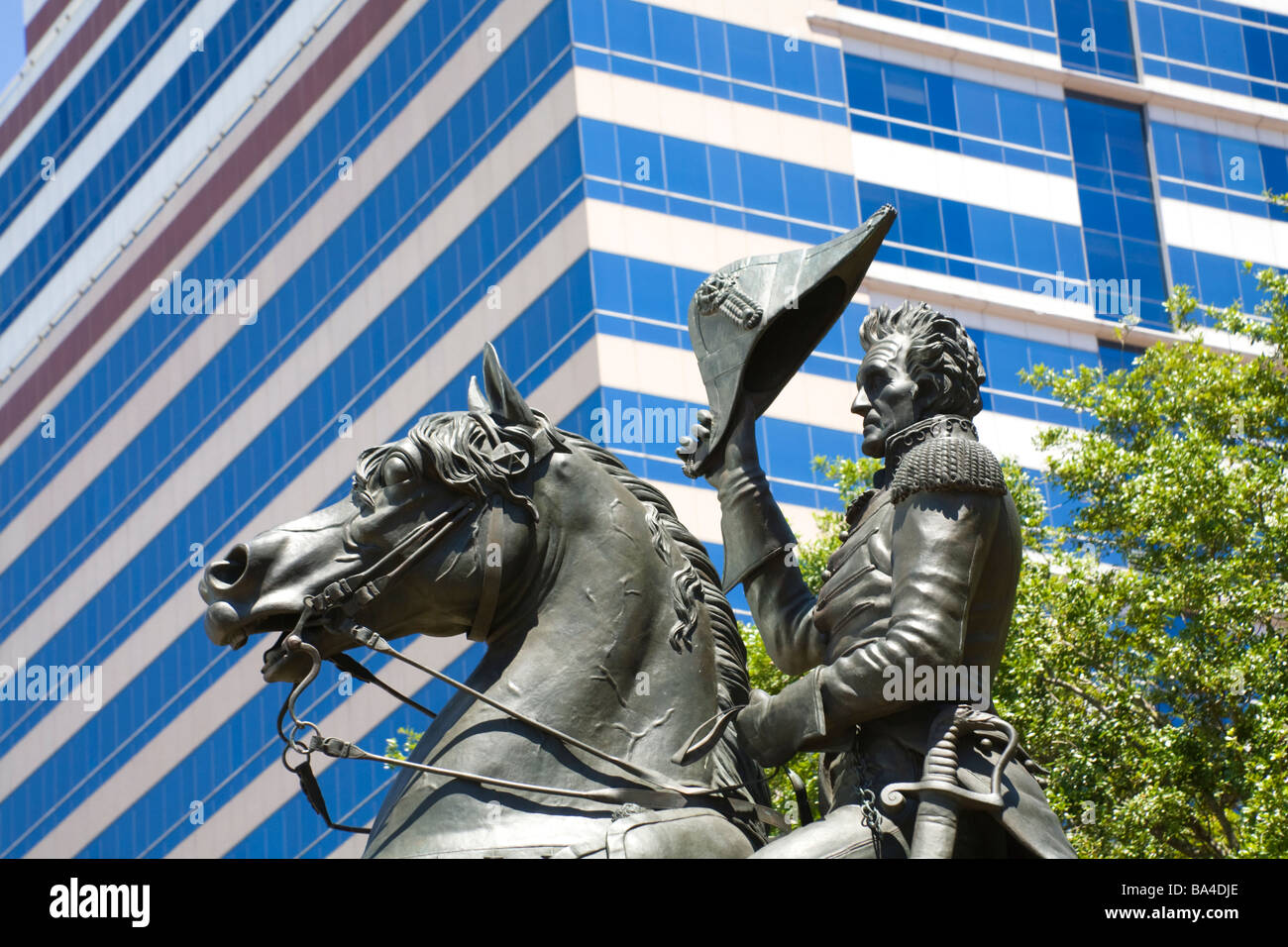 Stati Uniti d'America, Florida, Jacksonville - Statua di Andrew Jackson dopo il quale Jacksonville è stato chiamato Foto Stock