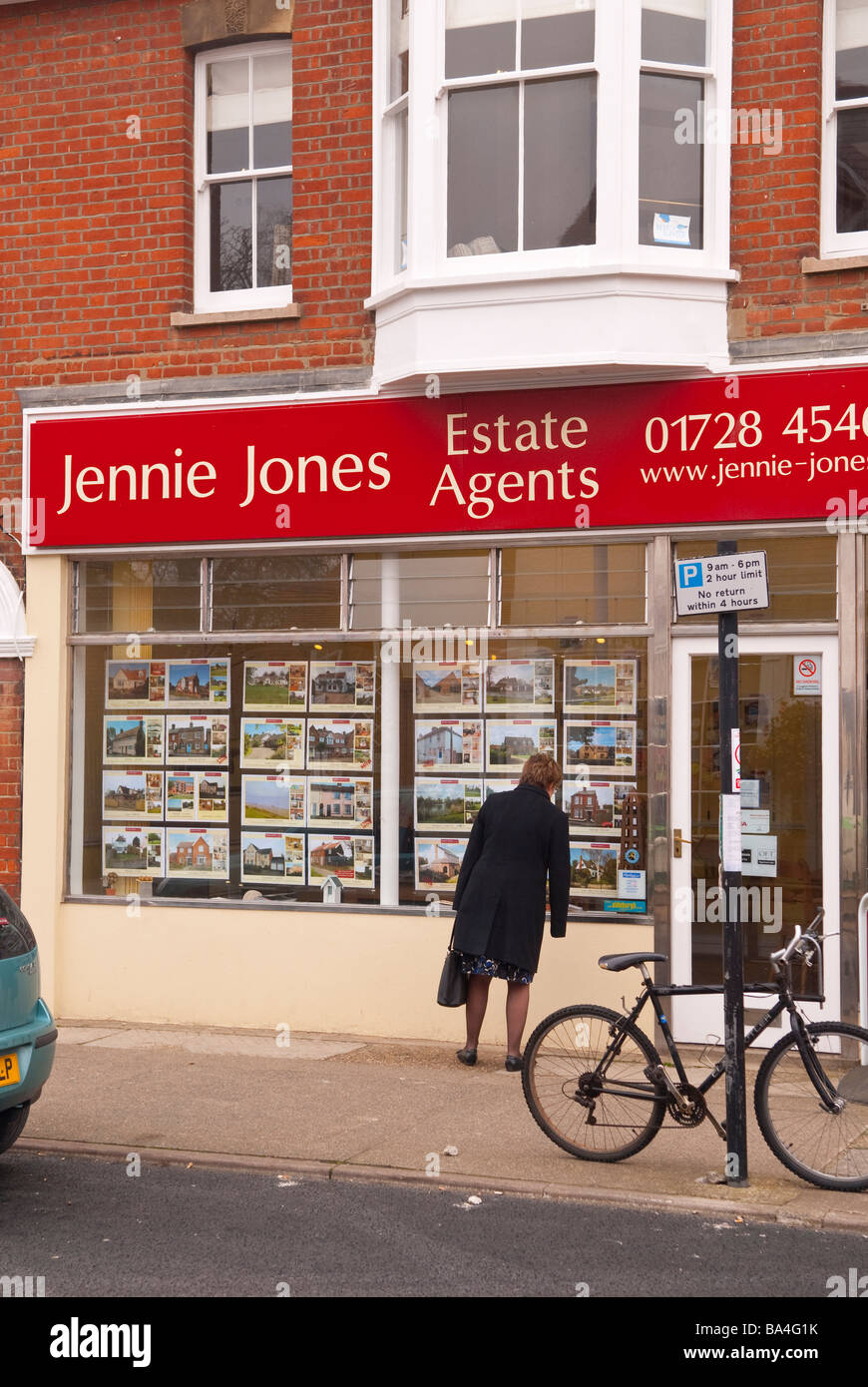 Jennie Jones gli agenti immobiliari in Aldeburgh,Suffolk, Regno Unito Foto Stock