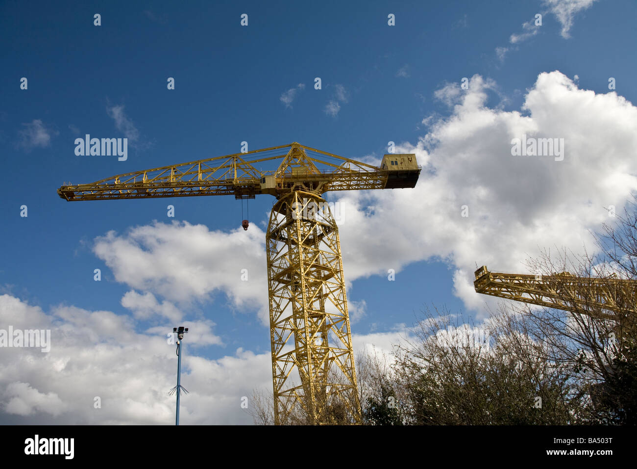 Gigantesca gru di cantiere sul Tyneside Foto Stock