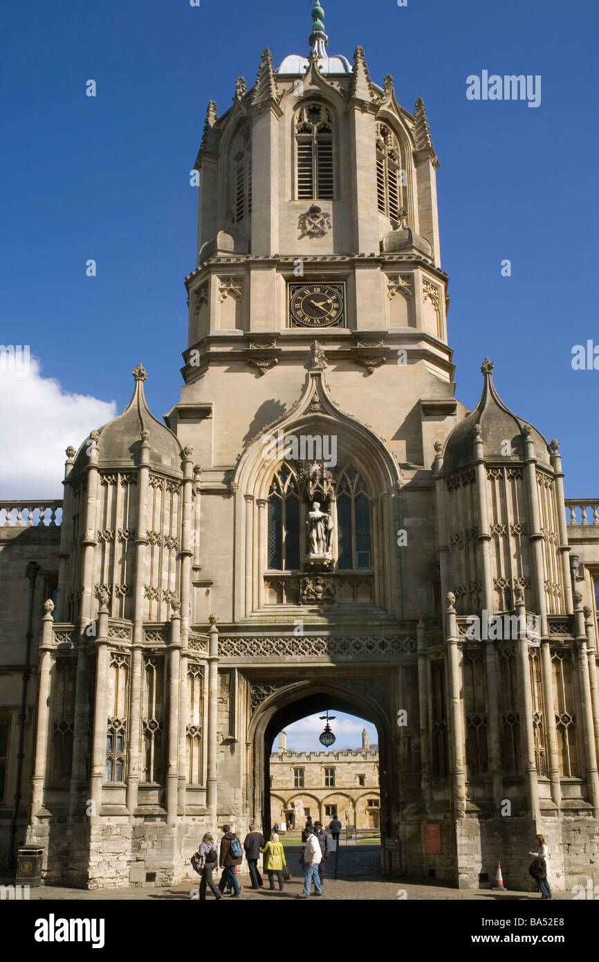 Inghilterra Oxford Christchurch Tom Tower Foto Stock