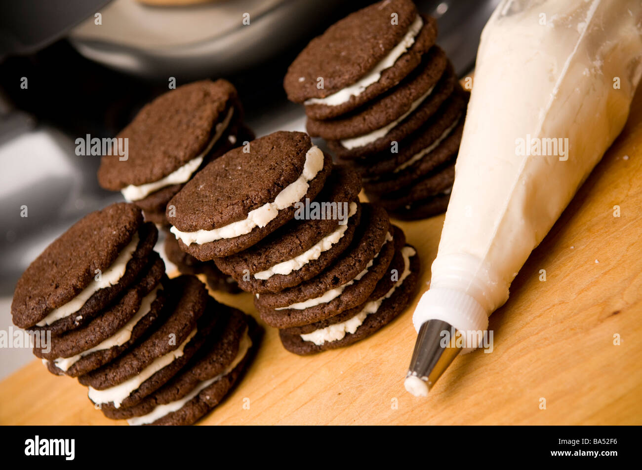 Pile di biscotti fatti in casa Foto Stock
