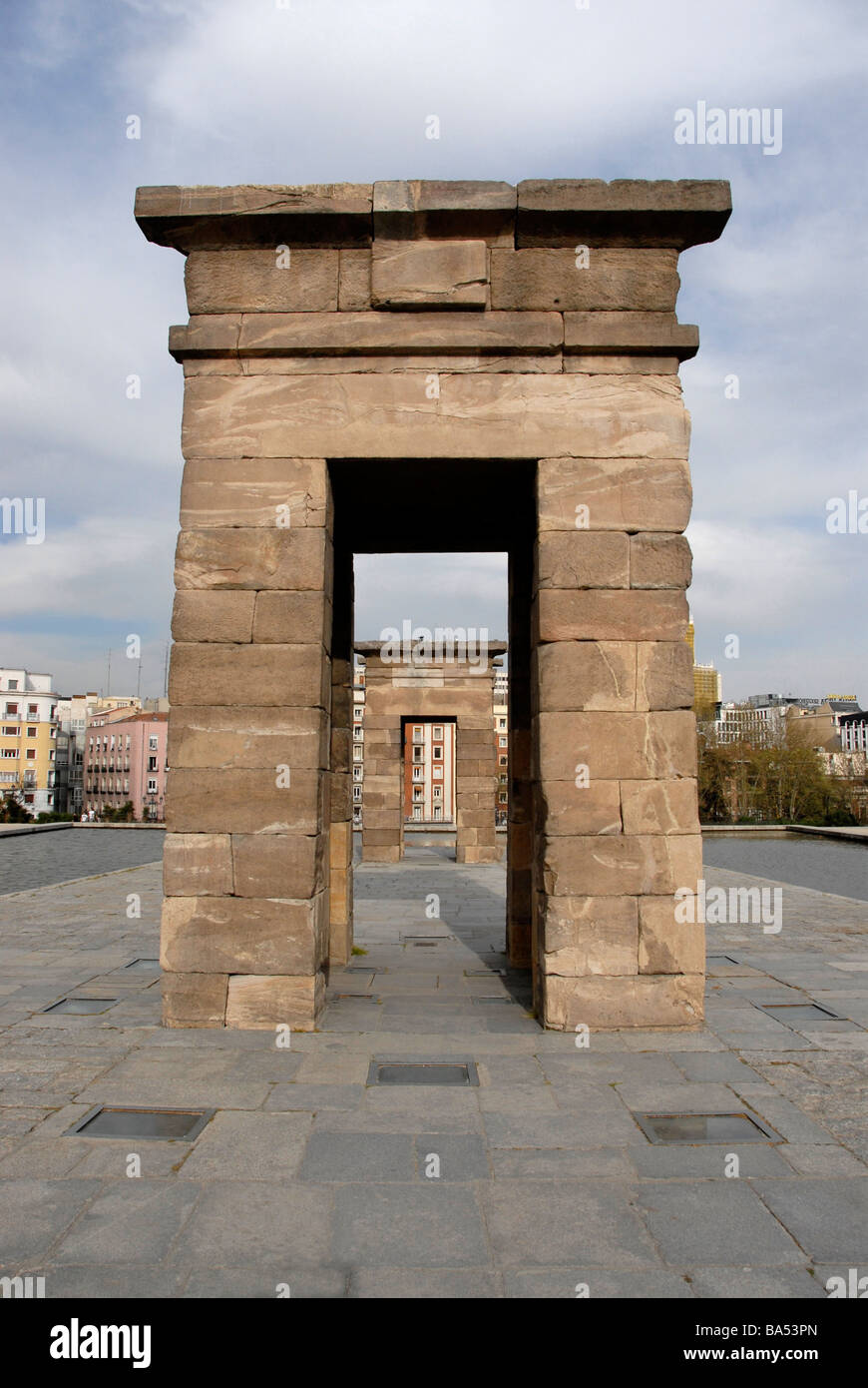 Debod tempio egizio, West Park, Madrid, Spagna Foto Stock