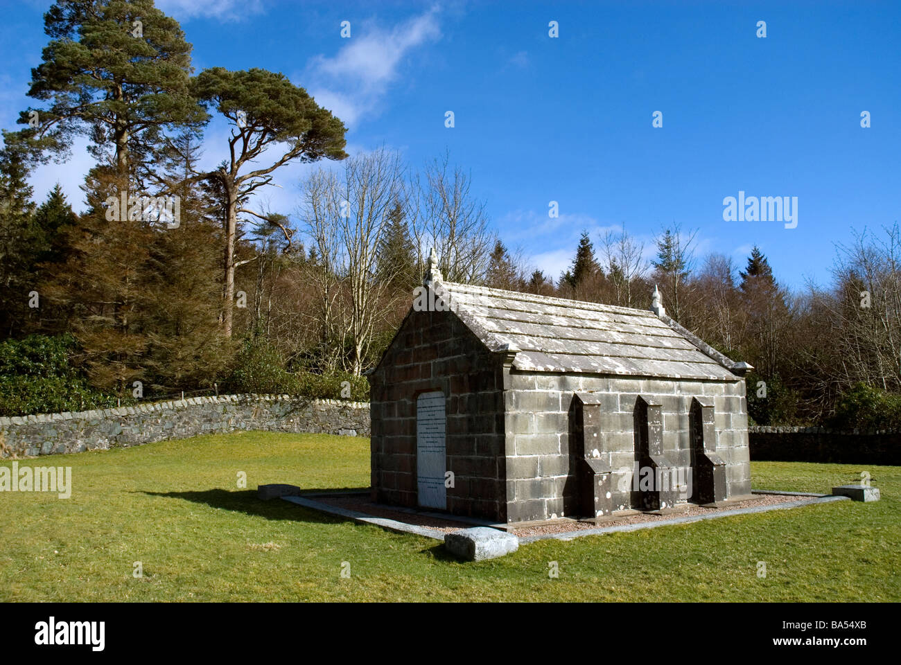 Lachlan Macquarie Mausoleo , Graline Station Wagon , Isle of Mull , Scozia Foto Stock