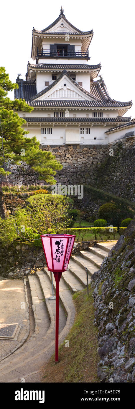 Panorama del castello di Kōchi - Kochi, Giappone Foto Stock