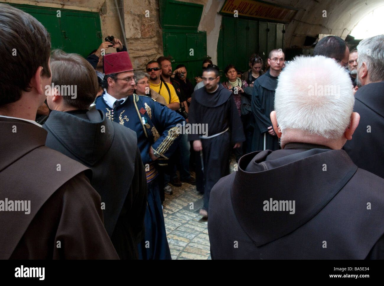 Israele Gerusalemme la città vecchia Via Dolorosa Venerdì Santo processioni tradizionali Foto Stock