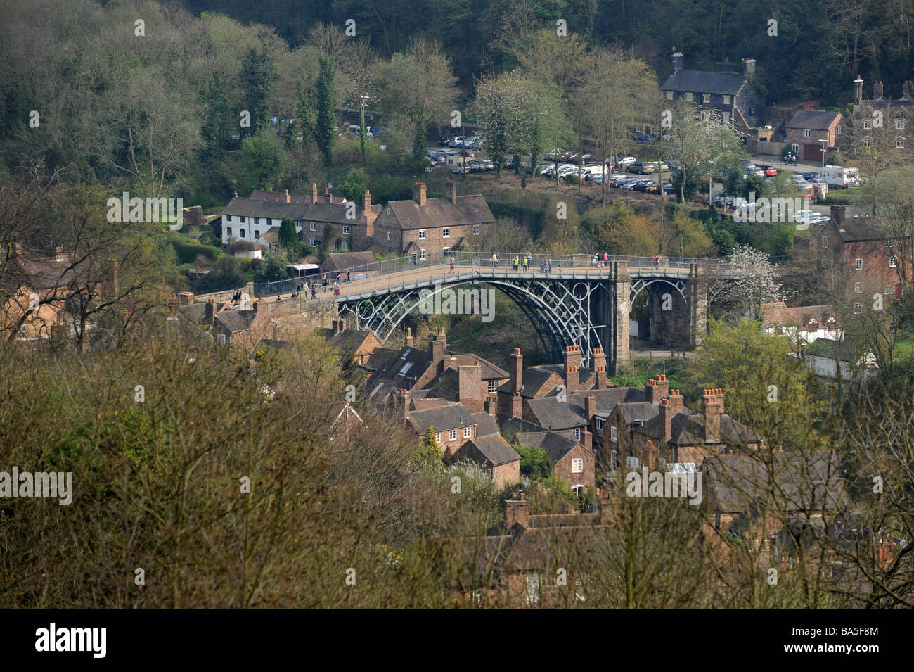 Vista aerea dell'Ironbridge in Telford Shropshire England Regno Unito Foto Stock