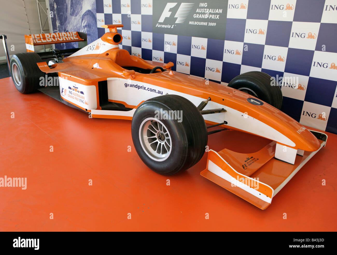 ING sponsorizzato F1 auto al 2009 Australian Grand Prix, Albert Park di Melbourne Foto Stock