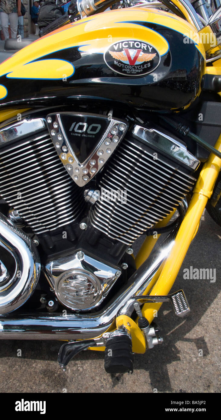 Exotic vernice lavoro sulla vittoria del motociclo Sturgis annuale Raduno motociclistico South Dakota USA Foto Stock