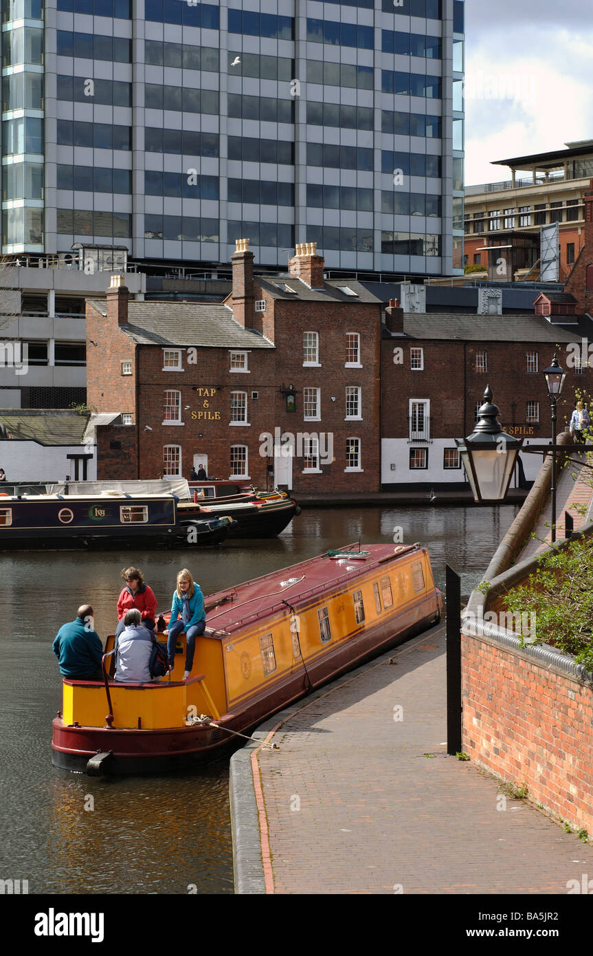 Gas Street Basin, Birmingham, Inghilterra, Regno Unito Foto Stock