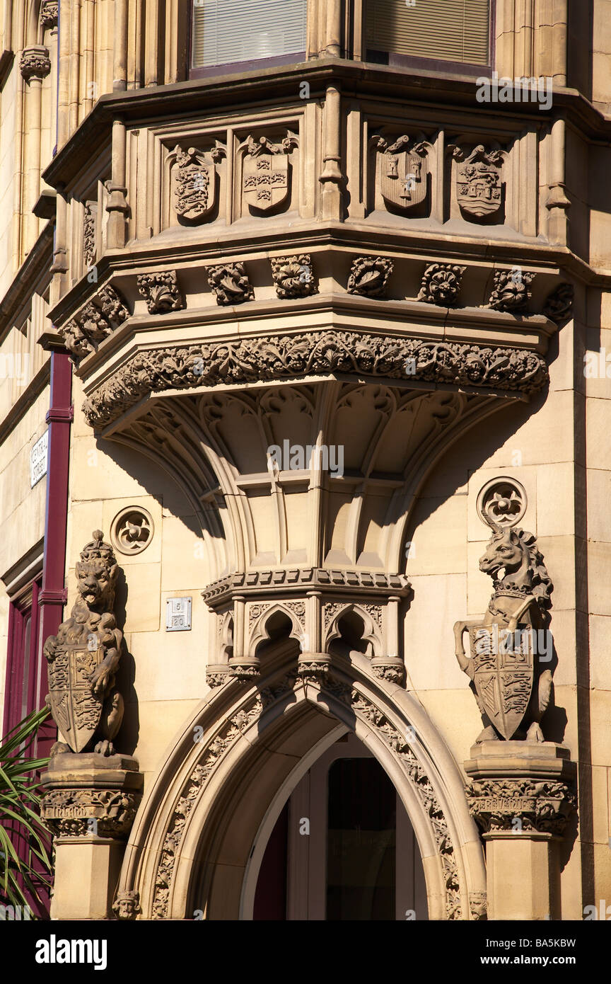 Dettaglio della ex Inland Revenue edificio in Manchester REGNO UNITO Foto Stock