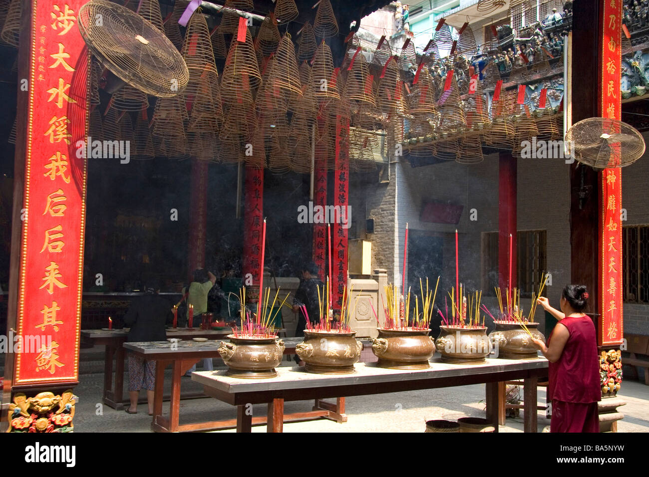 Quan Am Pagoda un famoso tempio cinese nel quartiere di Cholon di Ho Chi Minh City Vietnam Foto Stock