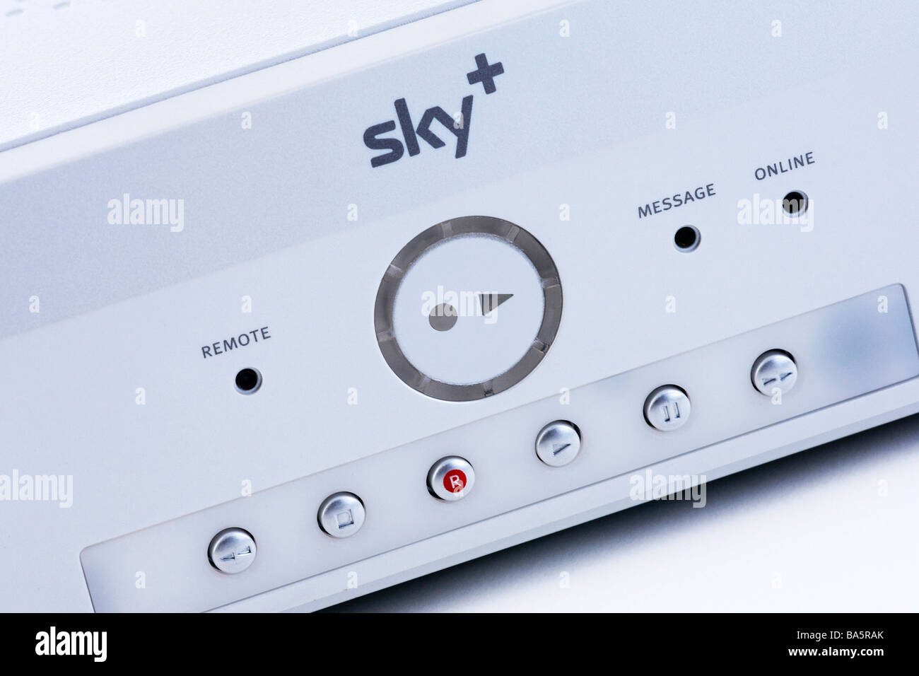 Sky TV ricevitore satellitare box pannello anteriore Foto Stock