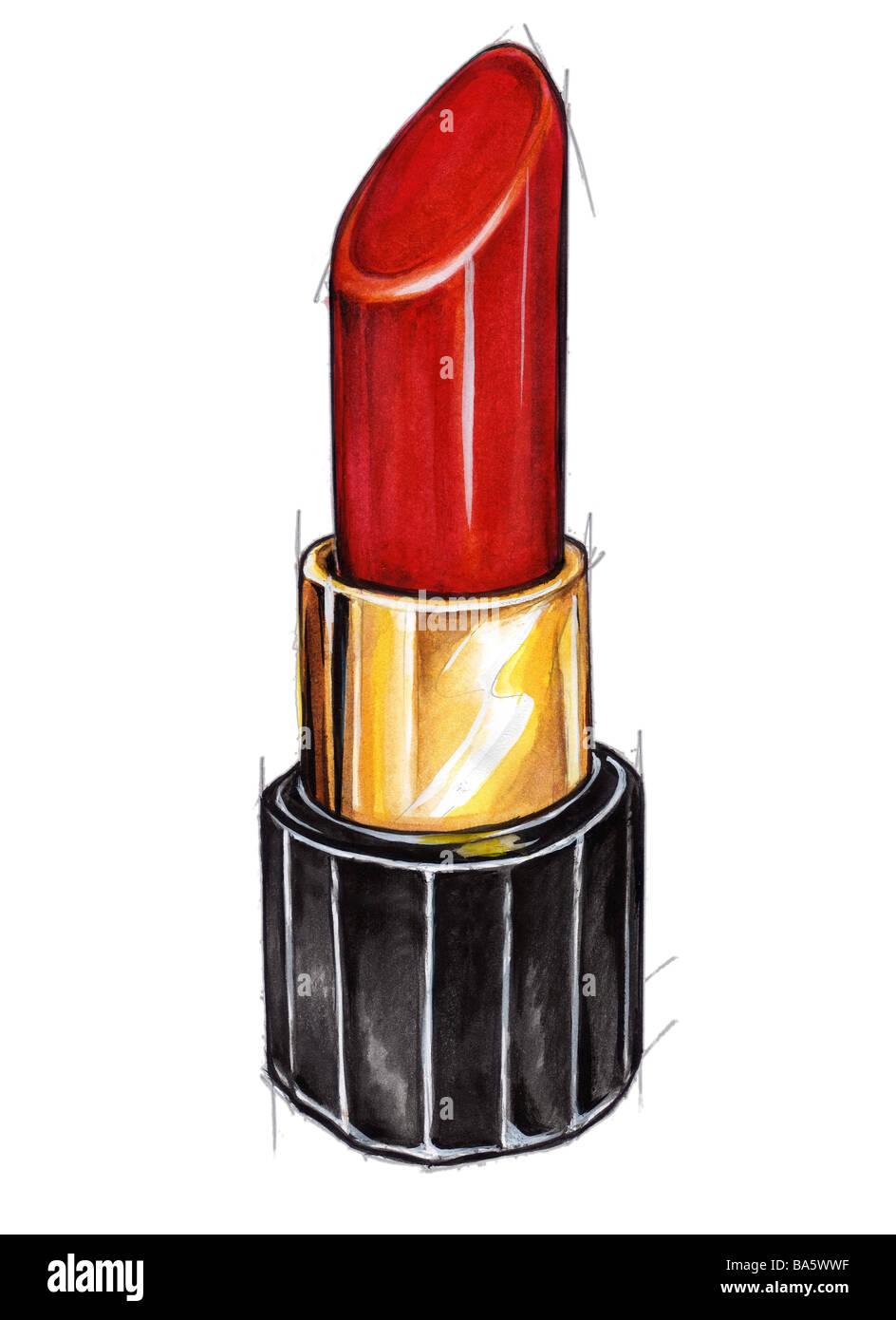 Watercolor lipstick immagini e fotografie stock ad alta risoluzione - Alamy