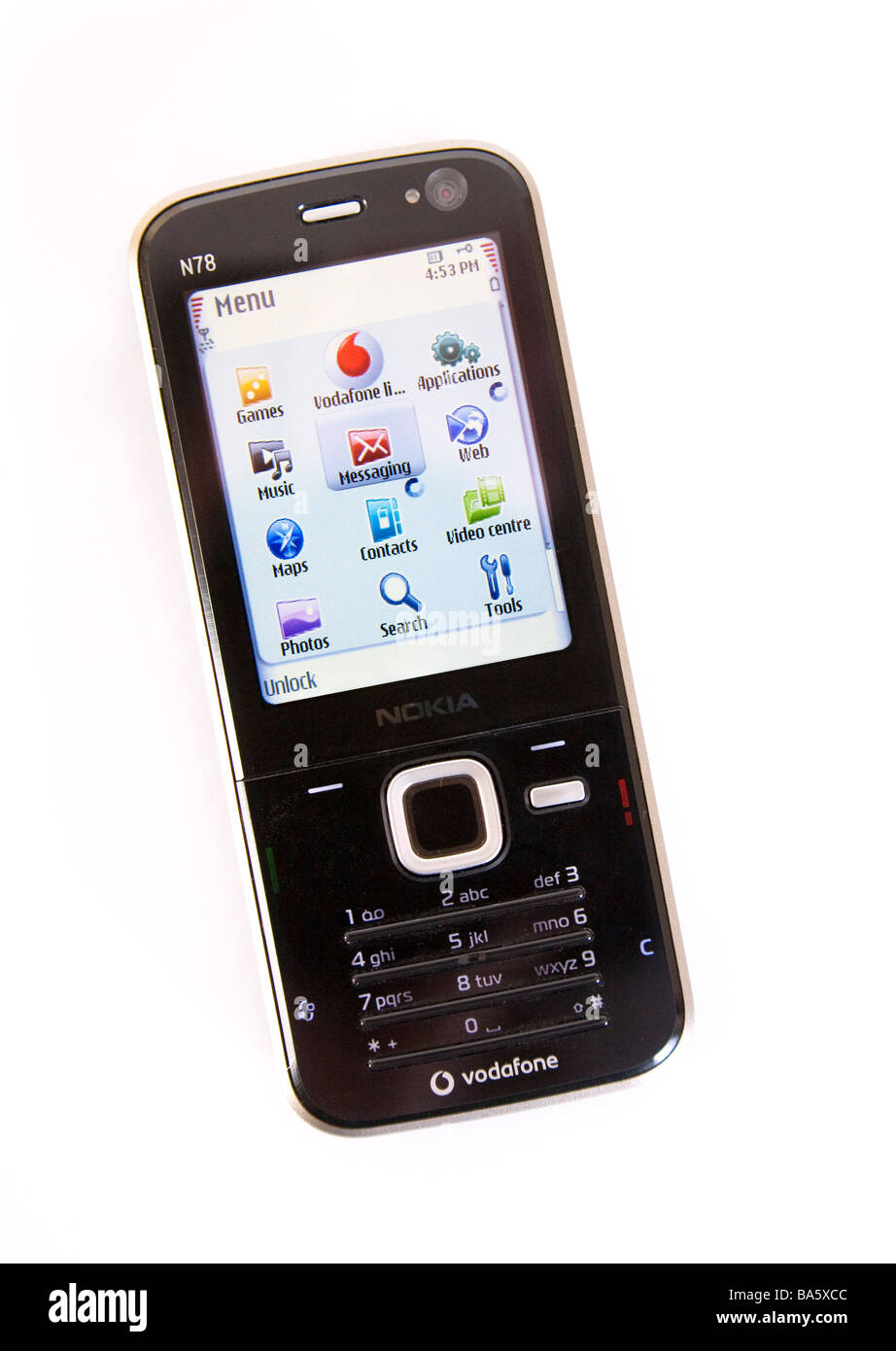 Vodafone mobile phone Foto Stock