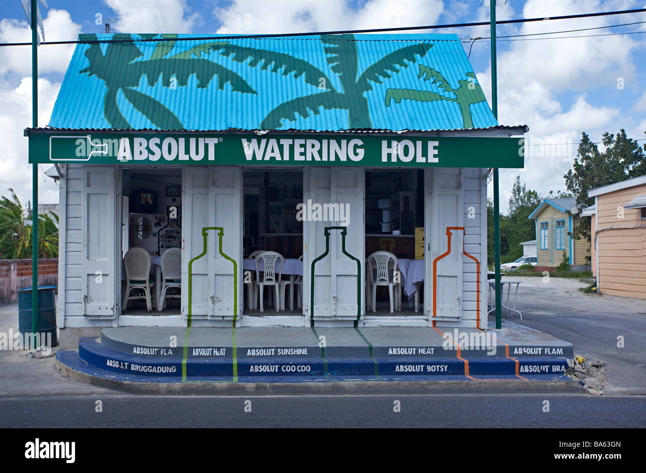 "Rum Shop' in St Lawrence Gap, Barbados, 'West Indies' Foto Stock