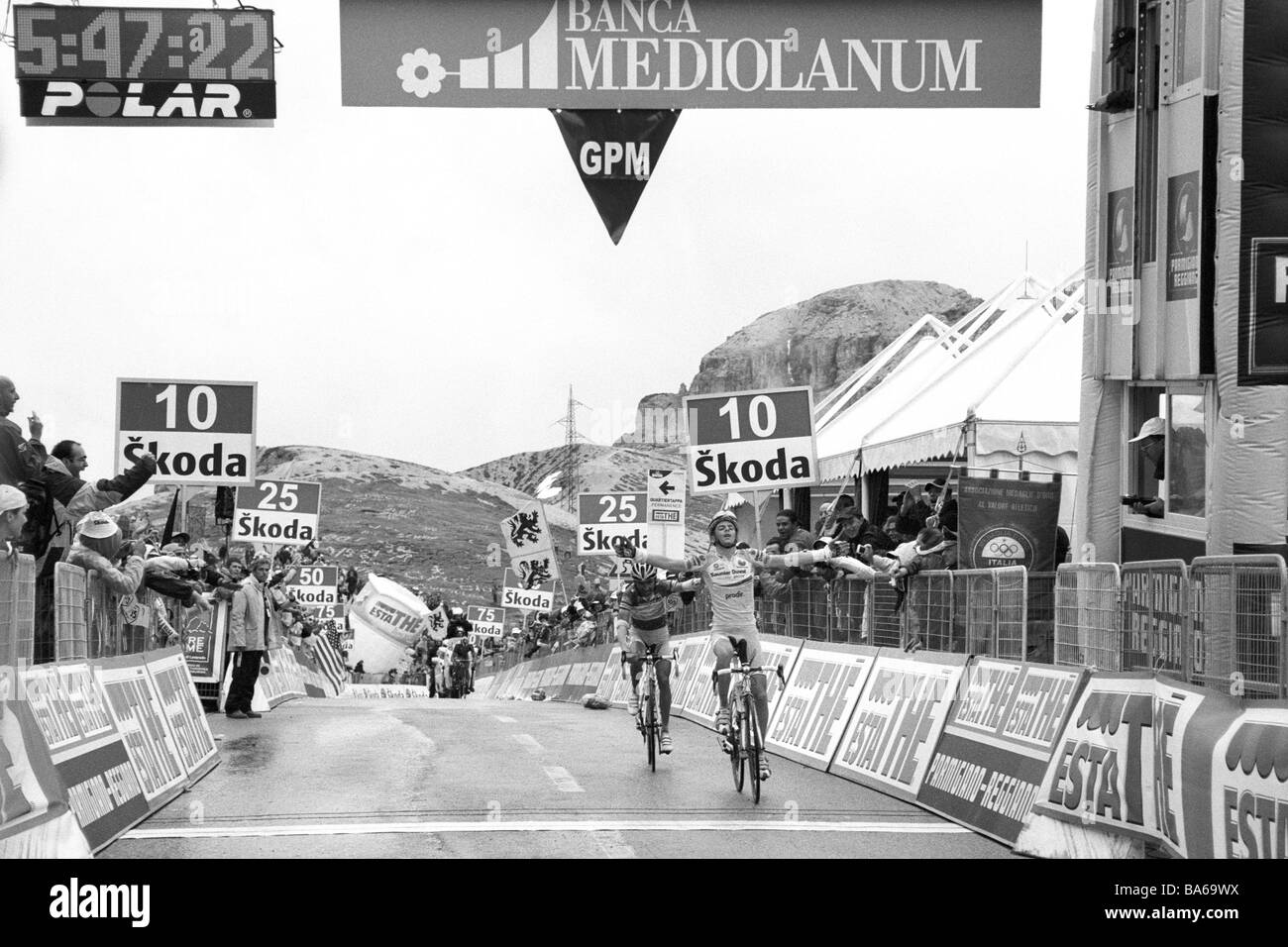 Giro d Italia 2007 tre cime di lavaredo Riccardo Riccò Foto Stock
