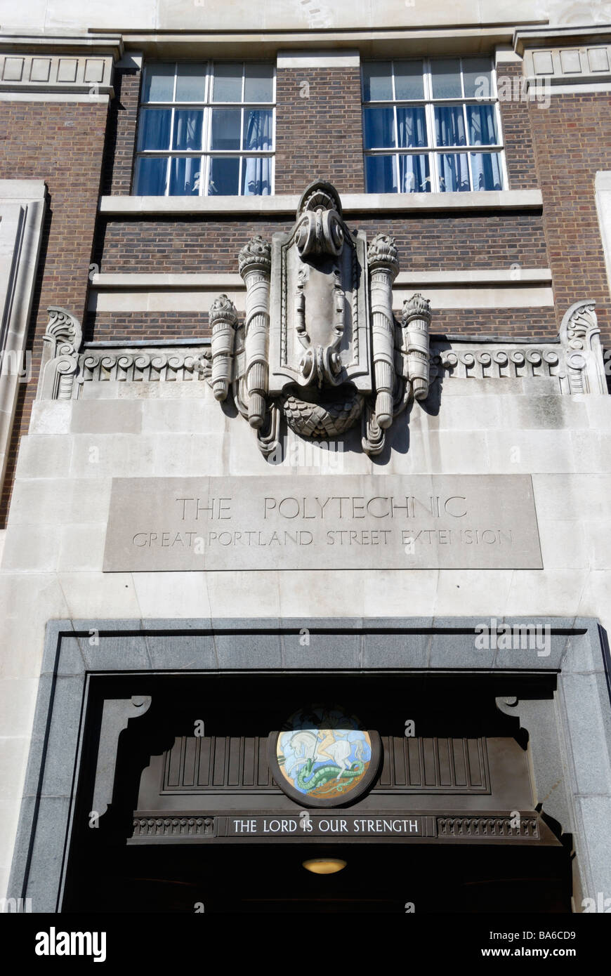 Il Politecnico di Great Portland Street estensione London W1 Foto Stock