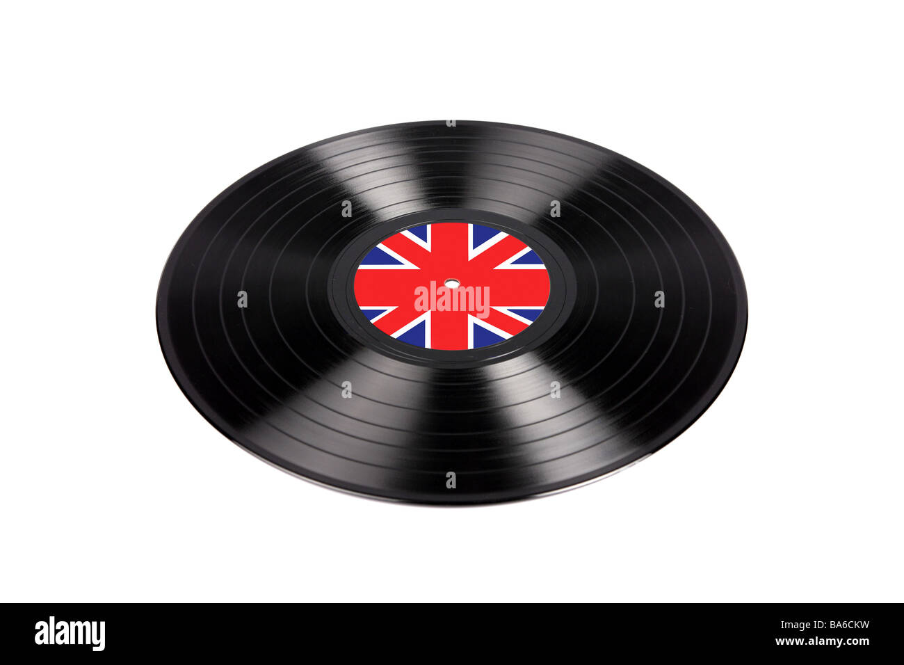 Anni sessanta lp vinil registrazione con un britannica union jack etichetta di solito associati con i mods o successiva punk rock musica Foto Stock