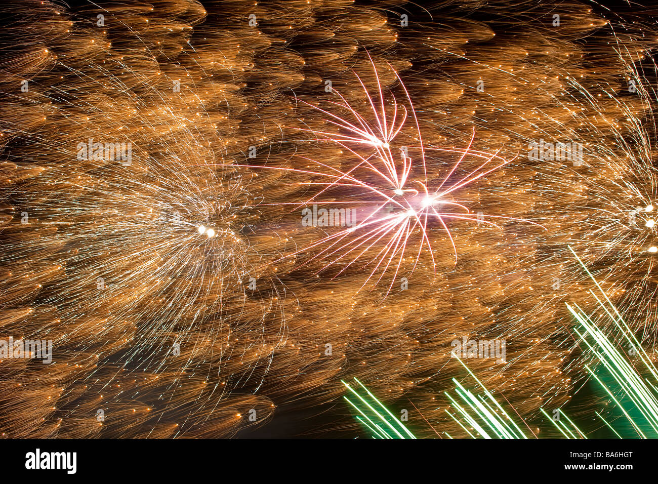 Fuochi d'artificio Foto Stock