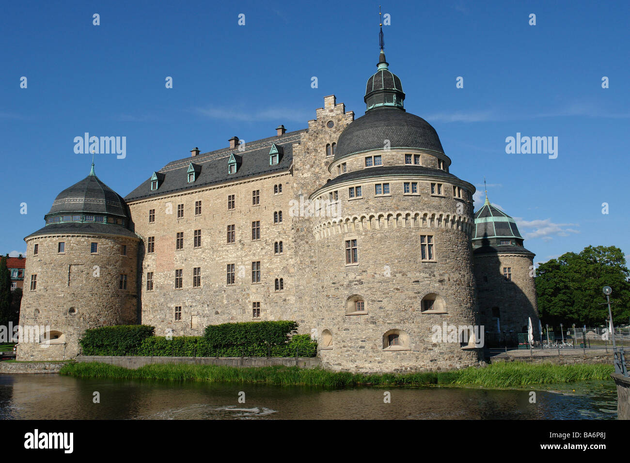 La Svezia Örebro Örebro Slott estati Scandinavia Smaland fiume Svartan isola palace edifici costruzione 13 Jh. castello Foto Stock