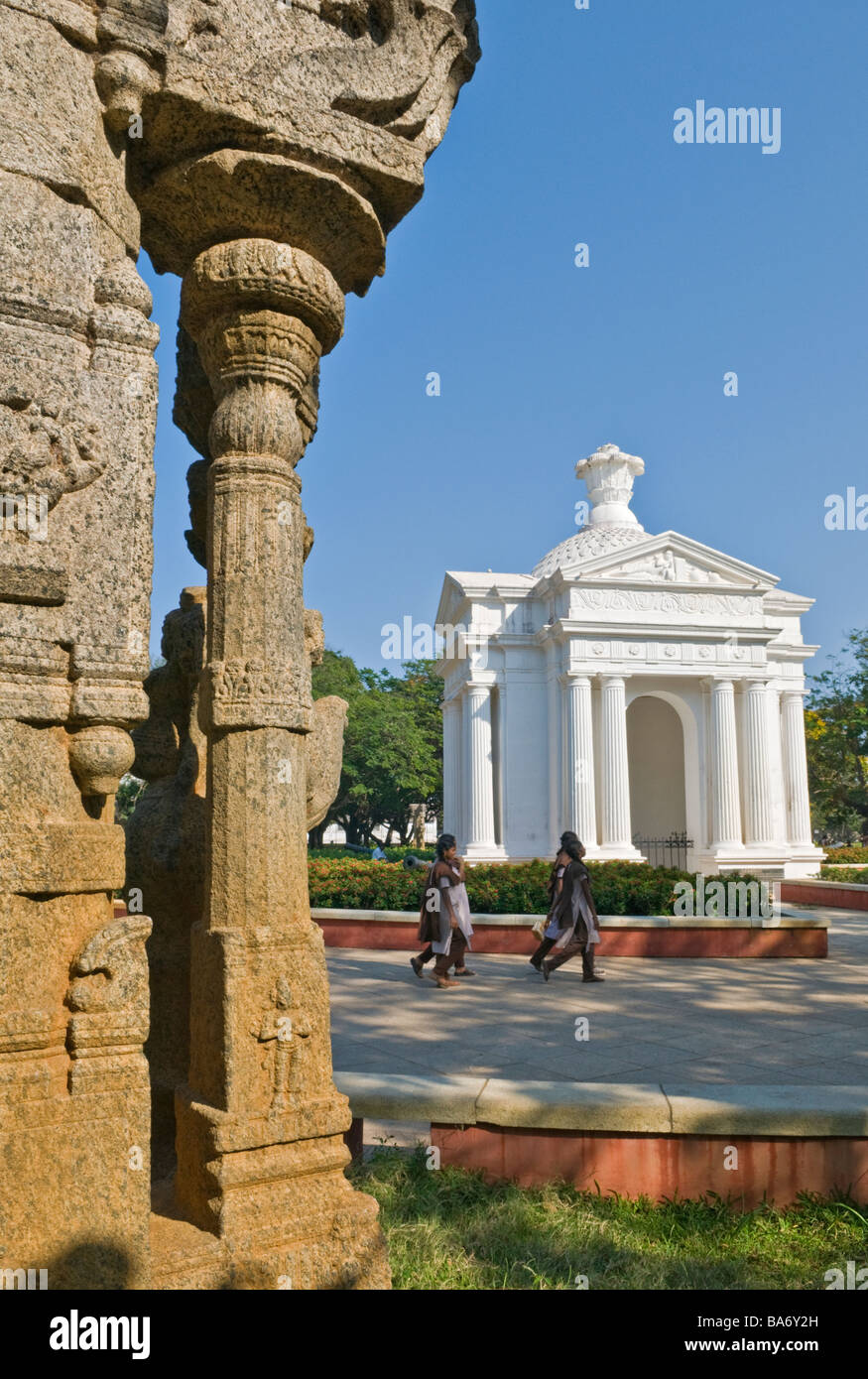 Il Monumento del Parco di Pondicherry Tamil Nadu India Foto Stock