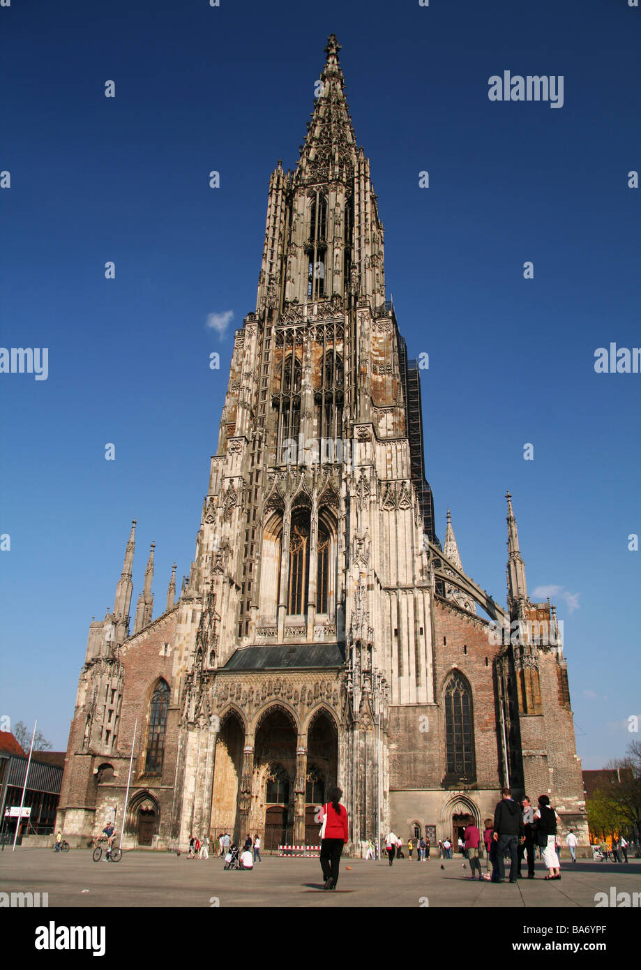 Cattedrale di Ulm, il più alto la Chiesa in tutto il mondo Foto Stock