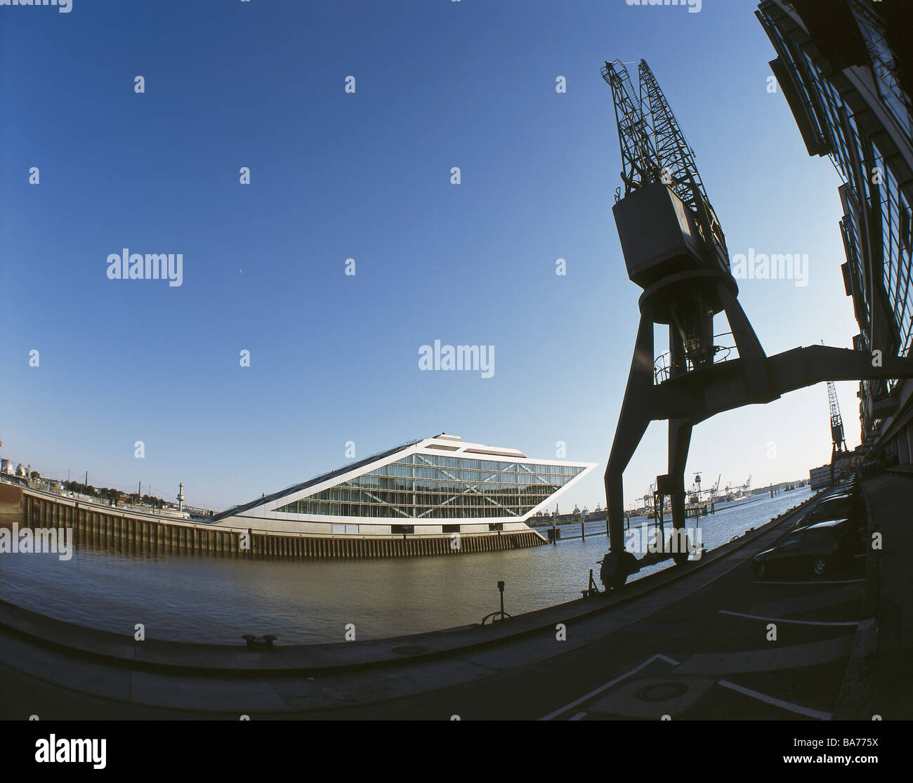 Germania Amburgo Elba edifici per uffici 'Dock-paese " architettura della città moderna cittadina anseatica waterfronts contenitore-porto Foto Stock