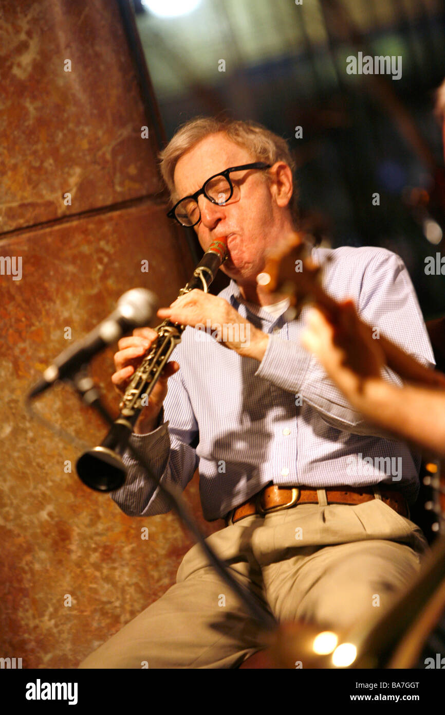 Woody Allen e la New Orleans Dixie Jazz presso Casa Fuster Barcellona, in Catalogna, Spagna Foto Stock
