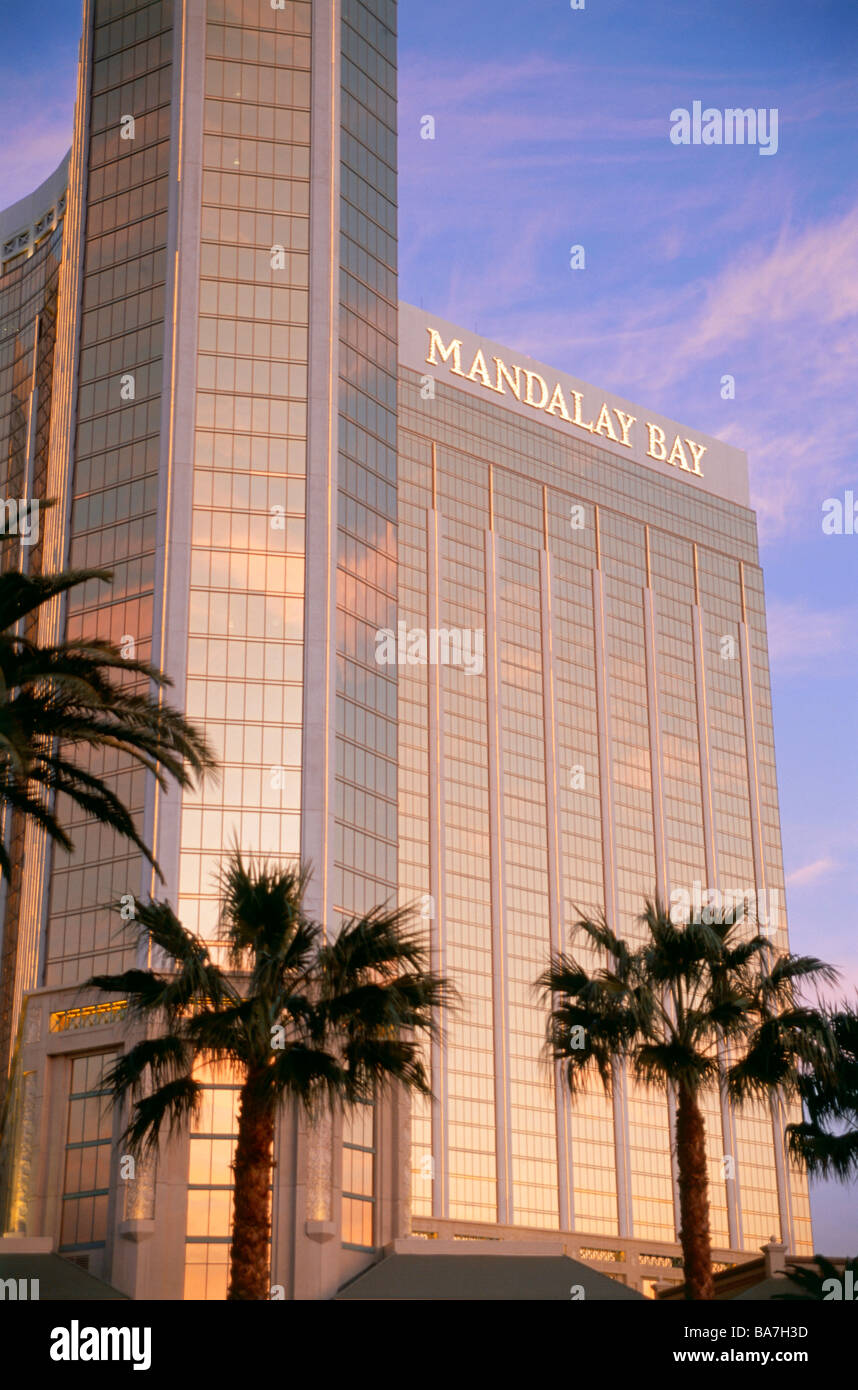 Vista esterna del Hotel Mandalay Bay, Las Vegas, Nevada, Stati Uniti d'America, America Foto Stock