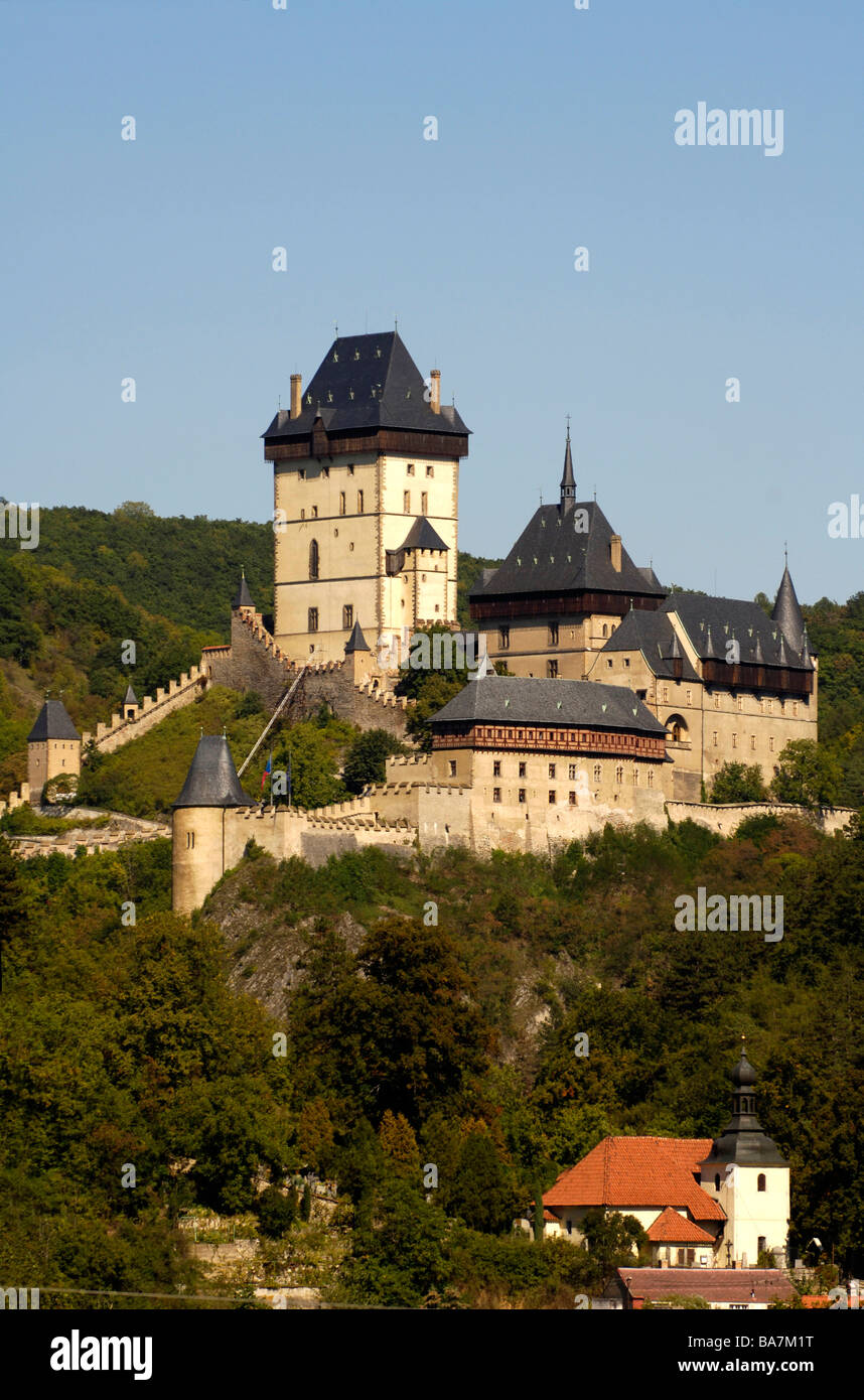 Castello Karlstein nella Republica Ceca Foto Stock