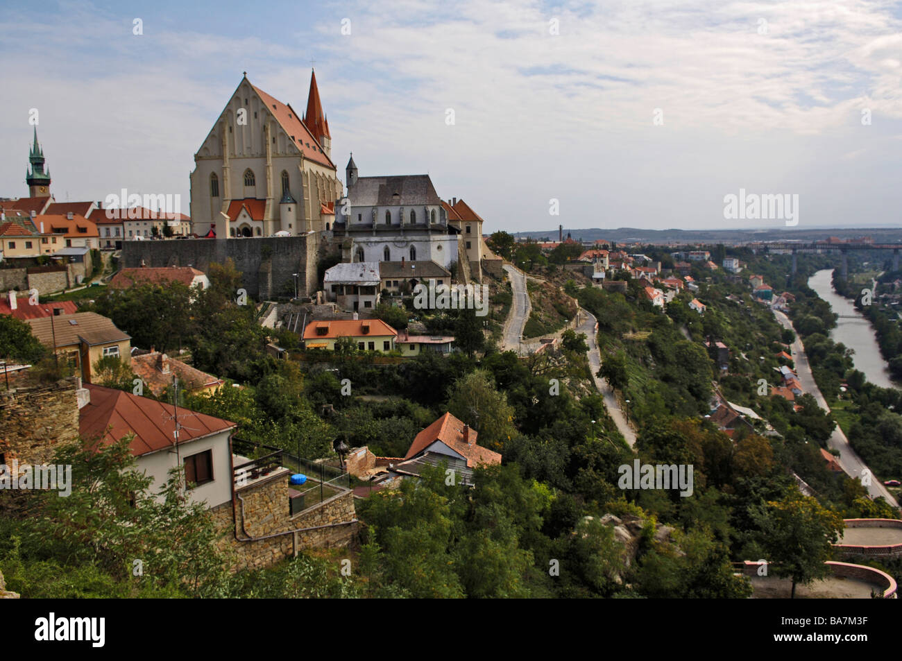Paesaggio di Znojmo, Repubblica Ceca Foto Stock